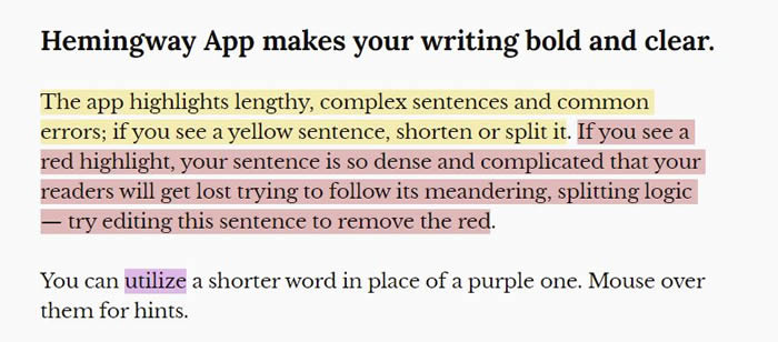 hemingway app