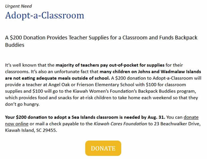 urgent need adopt a classroom